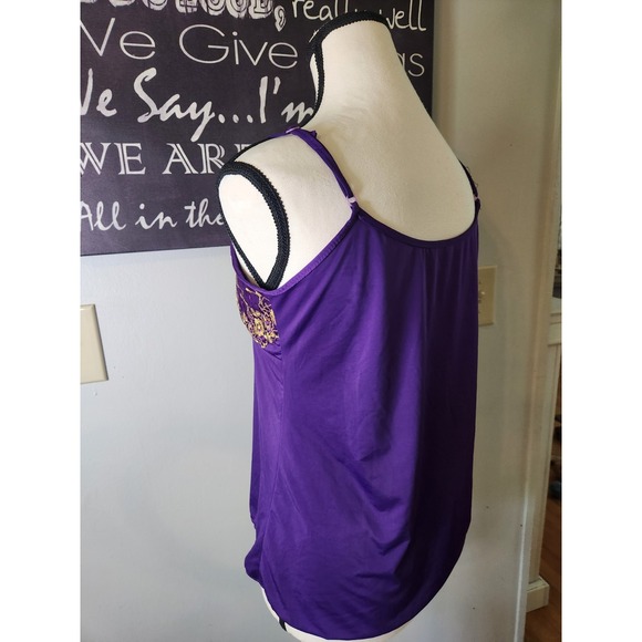 Y2K 90s Satin Fairy Top M Lace Romantic Whimsigoth Dainty Coquette Doll‎ Purple - Picture 3 of 10